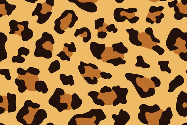 Padrão Sem Costura Leopardo Impressão Animal Fundo Vetorial — Vetor de Stock