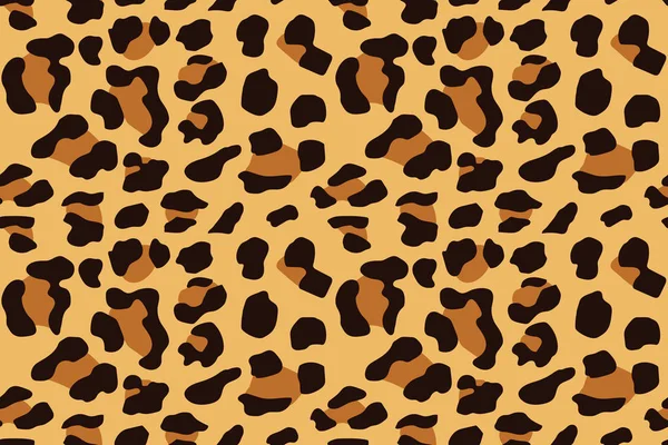 Padrão Sem Costura Leopardo Impressão Animal Fundo Vetorial — Vetor de Stock