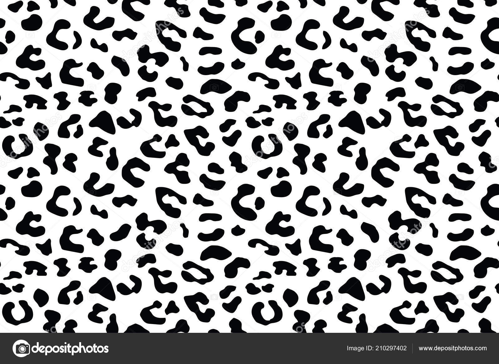 Leopard seamless pattern. White and black seamless. Animal print ...