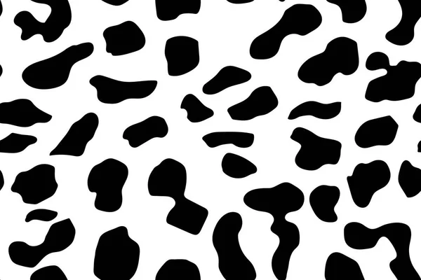 Leopard Naadloos Patroon Witte Zwarte Naadloze Animal Print Vector Achtergrond — Stockvector