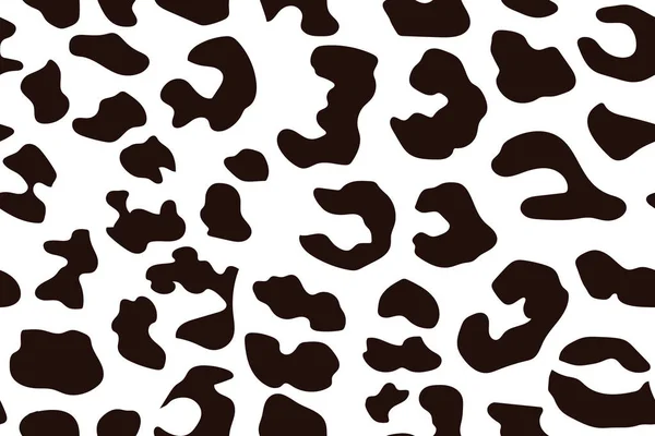 Leopard Naadloos Patroon Witte Zwarte Naadloze Animal Print Vector Achtergrond — Stockvector