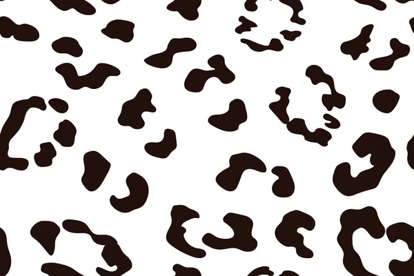 Leopar Seamless Modeli Beyaz Siyah Sorunsuz Hayvan Yazdırma Vektör Arka — Stok Vektör