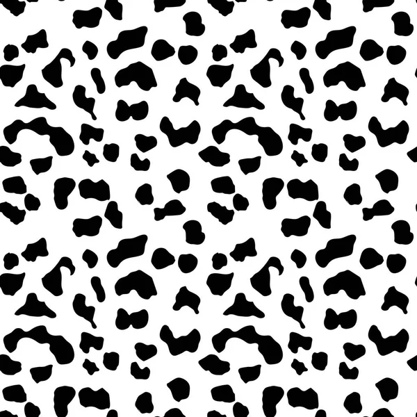 Леопард безшовний візерунок. Білий і чорний безшовні. Тваринний принт. Векторний фон — стоковий вектор