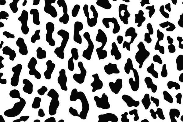 Leopard naadloos patroon. Witte en zwarte naadloze. Animal print. Vector achtergrond — Stockvector