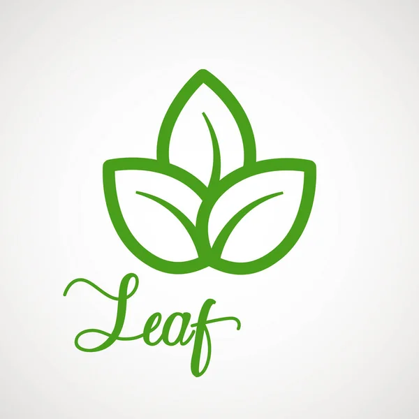 Diseño Vectores Logotipo Hoja Verde Diseño Del Paisaje Jardín Planta — Vector de stock