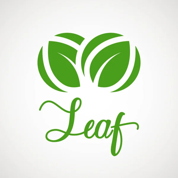 Grüne Blatt Logo Symbol Vektor Design Landschaftsgestaltung Garten Pflanzen Natur — Stockvektor