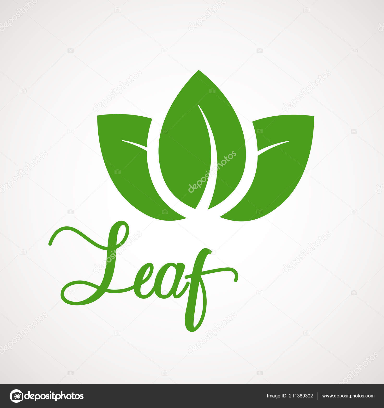 Green Leaf Logo Icon Vector Design Landscape Garden Plant Green Leaf Logo Icon Vector Design Landscape Garden Plant Stock