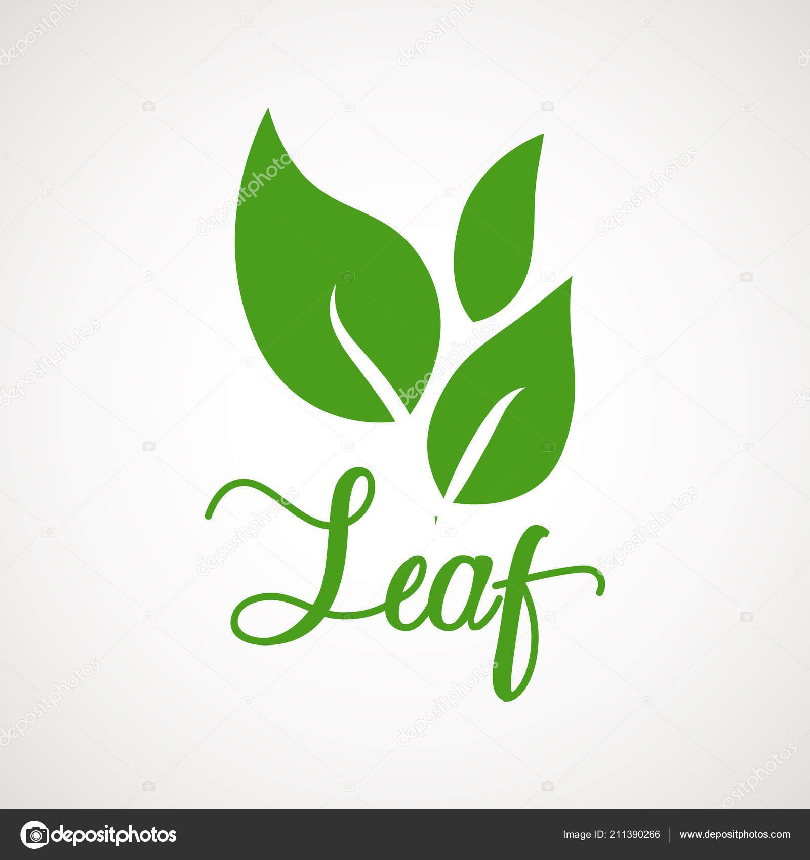 Green Leaf Logo Icon Vector Design Landscape Garden Plant Green Leaf Logo Icon Vector Design Landscape Garden Plant Stock
