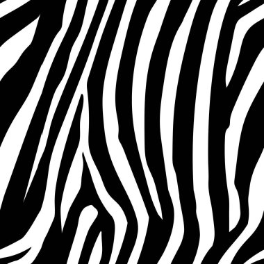 Zebra çizgili Seamless modeli. Zebra baskı, hayvan cilt, kaplan şeritleri, soyut desen, satır arkaplanı, kumaş. Şaşırtıcı elle çizilmiş vektör çizim. Poster, afiş. Siyah-beyaz sanat, tek renkli