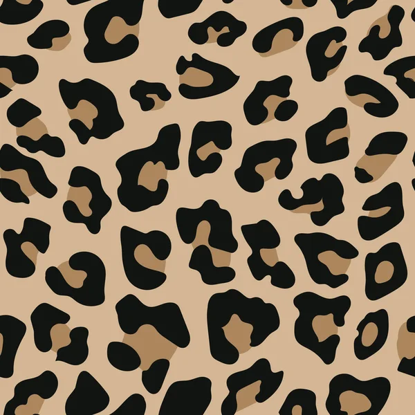 Leopard seamless pattern. Animal print. Vector background. — Stock Vector