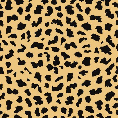 Leopar desensiz. Hayvan izi. Vektör arkaplanı.