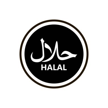 Helal logo vektör. Helal Gıda amblemi. Tasarım imzala. Sertifika etiket. Uygulamalar ve Web siteleri için gıda ürün diyet etiket