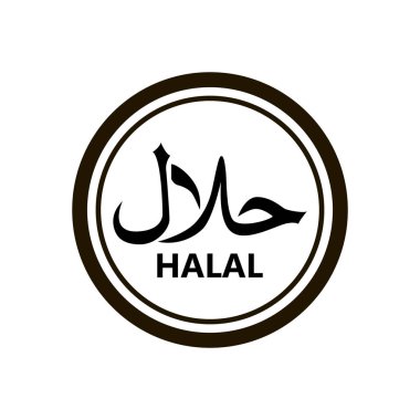 Helal logo vektör. Helal Gıda amblemi. Tasarım imzala. Sertifika etiket. Uygulamalar ve Web siteleri için gıda ürün diyet etiket