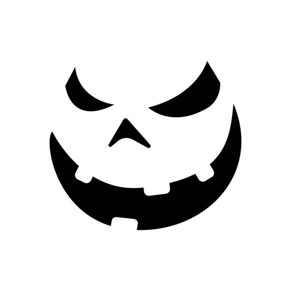 Beängstigendes Gesicht Isoliert Auf Weißem Hintergrund Vorlage Für Halloween Grußkarten — Stockvektor