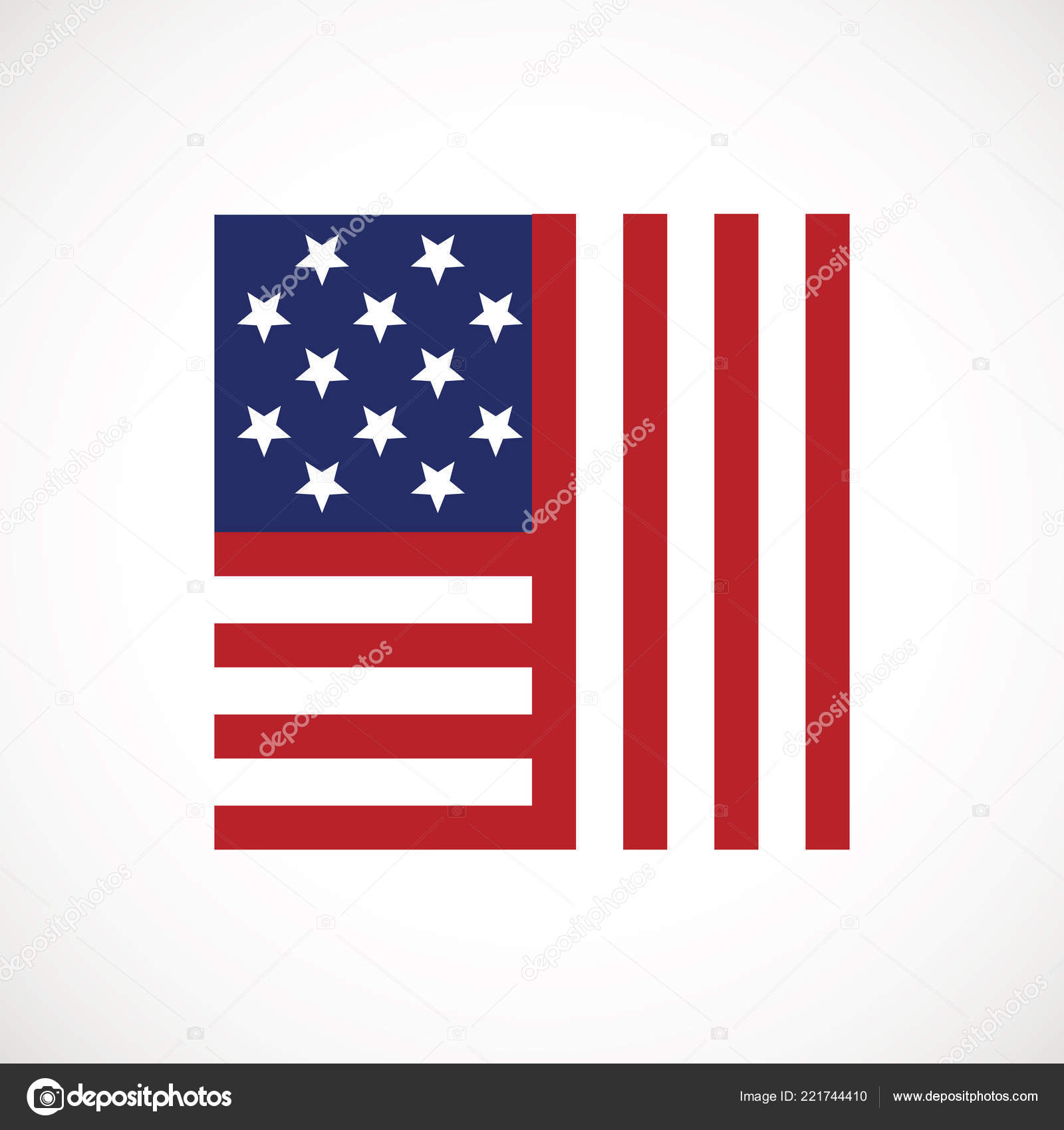 American Flag Vector Icon The Flag Of The United States Of