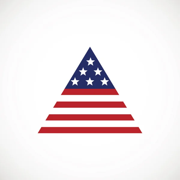 Icono Vector Bandera Americana Bandera Los Estados Unidos América — Archivo Imágenes Vectoriales