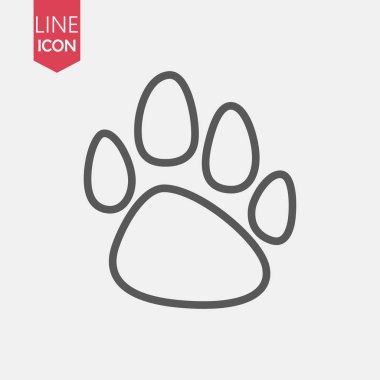 Parmak pençe. Logosunu görmeniz gerekir. Vektör çizim. İllüstrasyon izole vektör. Beyaz arka planda siyah.