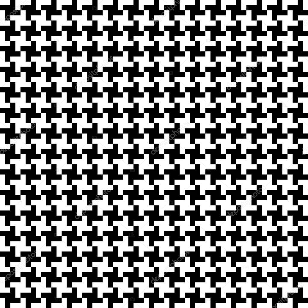Seamless woven stripes lattice pattern. Modern stylish texture. Repeating abstract background with interlacing lines. Simple monochrome grid