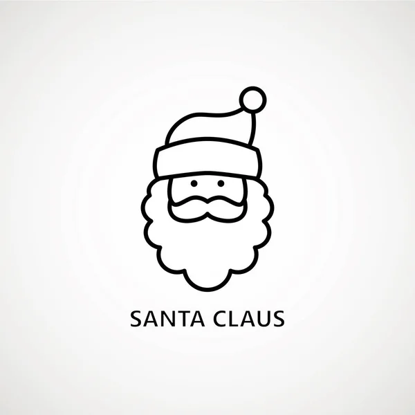 Papai Noel Cara Barba Bigode Feliz Natal Natal Ano Novo —  Vetores de Stock