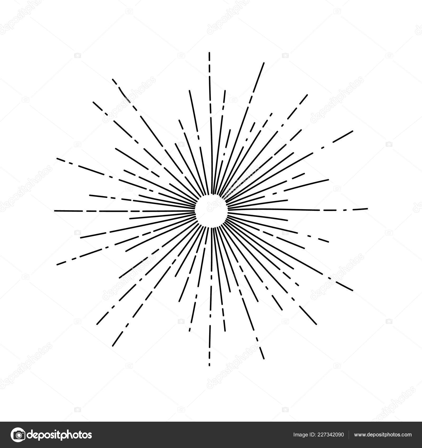 Light Rays Sunburst Rays Sun Firework Icon Design Elements Linear Stock  Vector by ©aygunaliyeva 227342090