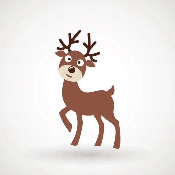 鹿のシルエット、クリスマス カード、バナー広告とチラシ、Reinder アイコンのデザインを実行するベクトル、白い背景で隔離の図です。ロゴのテンプレートです。エルクのロゴタイプ。狩猟. — ストックベクタ