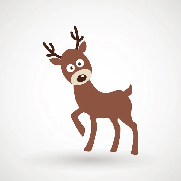 鹿のシルエット、クリスマス カード、バナー広告とチラシ、Reinder アイコンのデザインを実行するベクトル、白い背景で隔離の図です。ロゴのテンプレートです。エルクのロゴタイプ。狩猟. — ストックベクタ