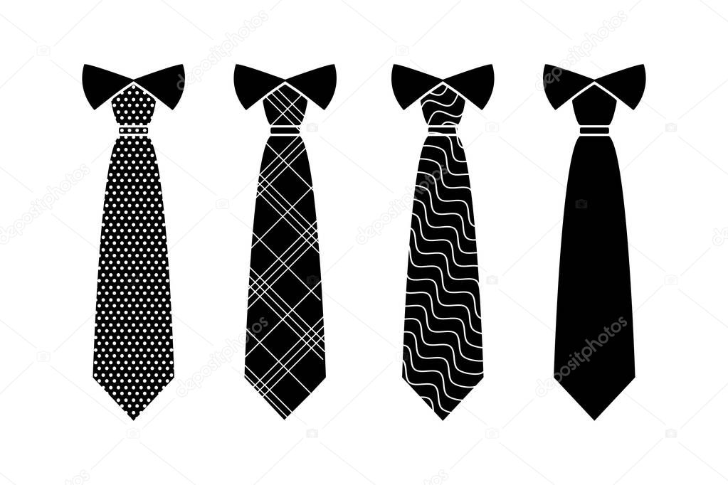 Tie Icon in trendy flat style isolated on white background. Necktie symbol for your web site design, logo, app, UI. Vector illustration,