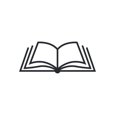 Kitap simge vektör, katı illüstrasyon, üzerinde beyaz izole piktogram. Kitap logo