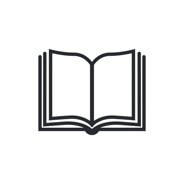 Vettore Icona Libro Illustrazione Solida Pittogramma Isolato Bianco Libro Logo — Vettoriale Stock