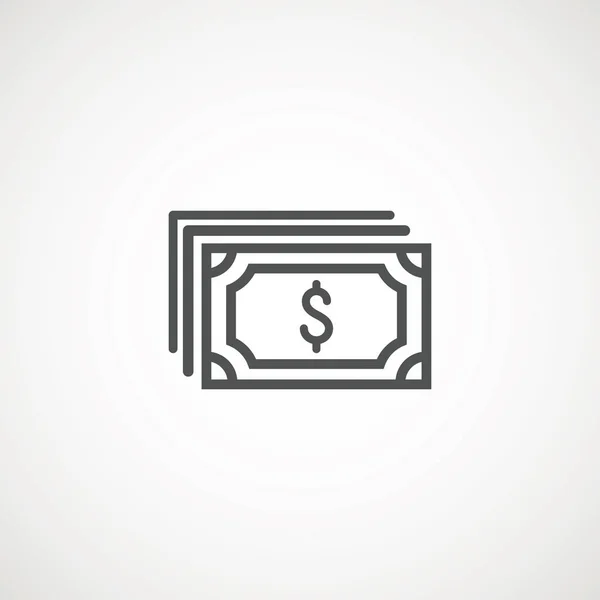 Geld pictogram in vlakke stijl. Geld valuta vectorillustratie. Betaling, de financiering van de Business web iconen — Stockvector