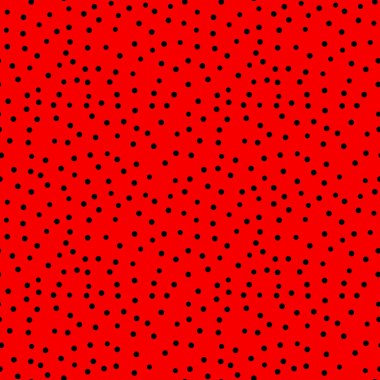 Uğur böceği deseni. Polka Dot sorunsuz vektör. Kırmızı bir arka plan ve siyah noktalar - vektör çizim ile sorunsuz