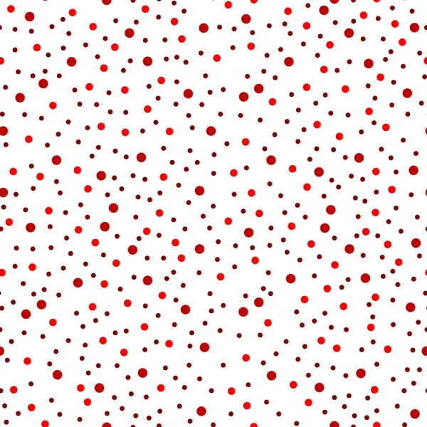 Red Polka Dot Seamless Color Chaotic Pattern Circle Spots Seamless — Stock Vector