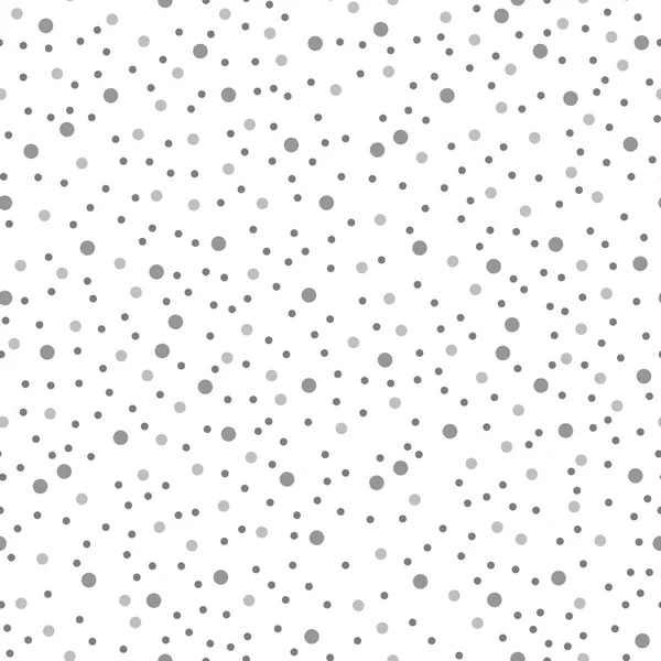 Polka Dot Monochrome Seamless Pattern Dotted Background Spots Vector Illustration — Stock Vector