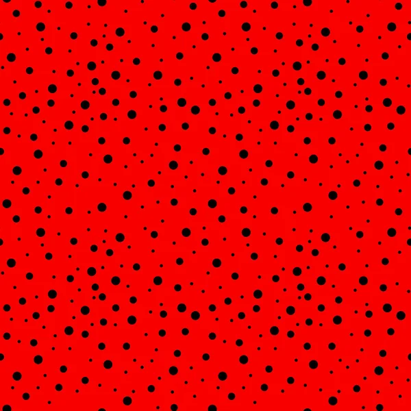 Padrão Joaninha Polka Dot Vector Sem Costura Sem Costura Com — Vetor de Stock