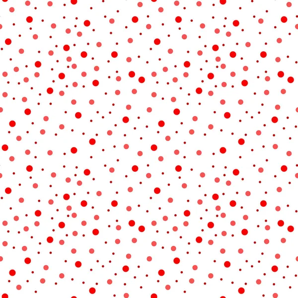 Pois Rouge Sans Couture Couleur Cercle Motif Chaotique Taches Modèle — Image vectorielle