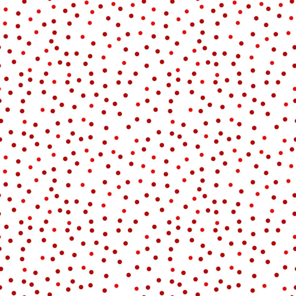 Kırmızı puantiyeli sorunsuz. Renkli kaotik desen daire. Noktalar Seamless modeli. -Vektör