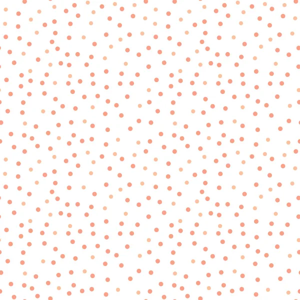 Korallenfarbene Punkte Auf Weißem Hintergrund Abstrakte Geometrische Moderne Hintergrund Vektorillustration — Stockvektor
