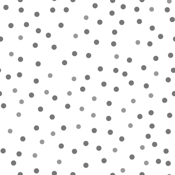 Polka Dot Padrão Monocromático Sem Costura Fundo Pontilhado Spots Ilustração — Vetor de Stock