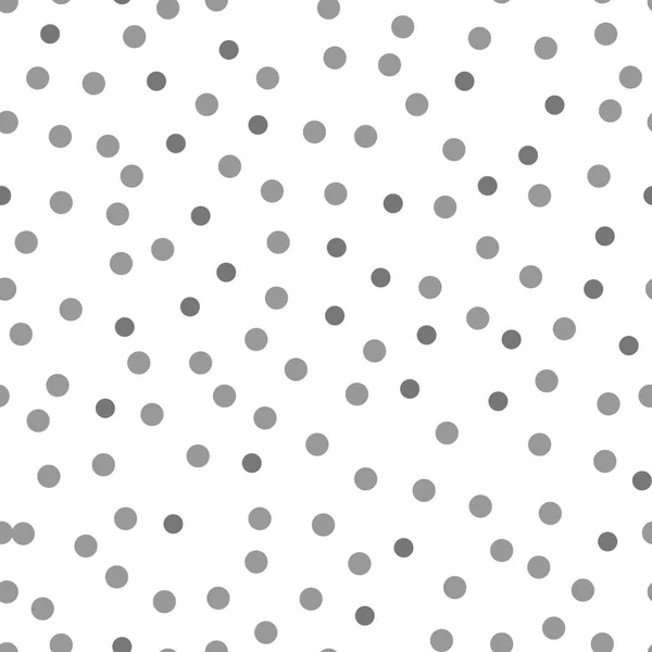 Polka Dot Nahtloses Monochromes Muster Gepunkteter Hintergrund Spots Vektor Illustration — Stockvektor