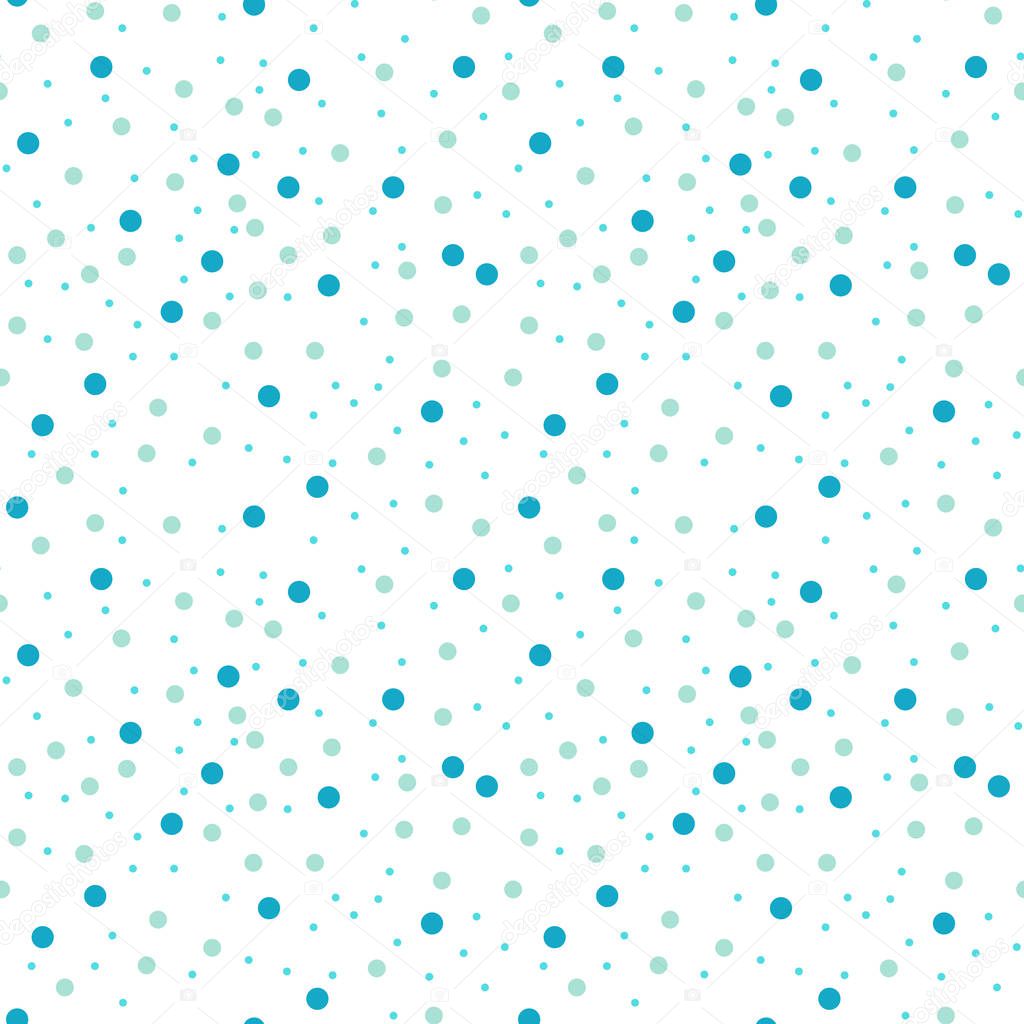 Blue dots on a white background pattern. Abstract geometric modern background. Vector illustration. Art deco style. Circle seamless pattern - Vector illustration