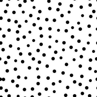 Polka dot tek renkli Seamless modeli. Noktalı arka plan - noktalar vektör çizim