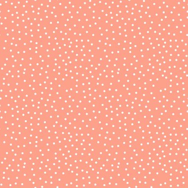 Beyaz arka plan deseni mercan renkli noktalar. Soyut geometrik modern arka plan. Vektör çizim. Art deco tarzında. Daire seamless modeli - vektör çizim