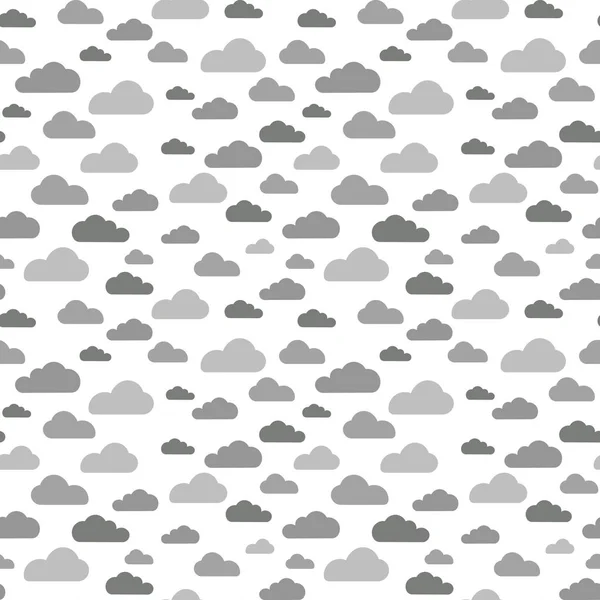 Nube Patrón Sin Costuras Diseño Vectorial Arte Del Bebé Bebé — Vector de stock