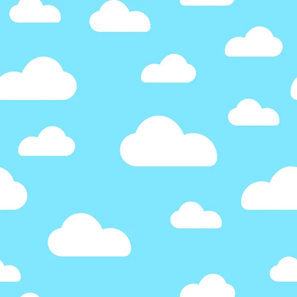 Голубое Облако Векторного Дизайна Облака Душа Младенца Бесшовная Текстура Неба — стоковый вектор