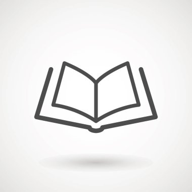 Kitap simge vektör, katı illüstrasyon, üzerinde beyaz izole piktogram. Yüksek kaliteli ikonlar okuyun. Modern tarzda simgeler koleksiyonu. Günlüğü, Kütüphane, sayfaları, ders kitabı