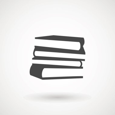 Kitaplar simge vektör, katı illüstrasyon, üzerinde beyaz izole piktogram. Yüksek kaliteli ikonlar okuyun. Modern tarzda simgeler koleksiyonu. Günlüğü, kitap, Kütüphane, sayfaları, ders kitabı vb.