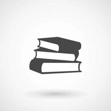 Kitaplar simge vektör, katı illüstrasyon, üzerinde beyaz izole piktogram. Yüksek kaliteli ikonlar okuyun. Modern tarzda simgeler koleksiyonu. Günlüğü, kitap, Kütüphane, sayfaları, ders kitabı vb.