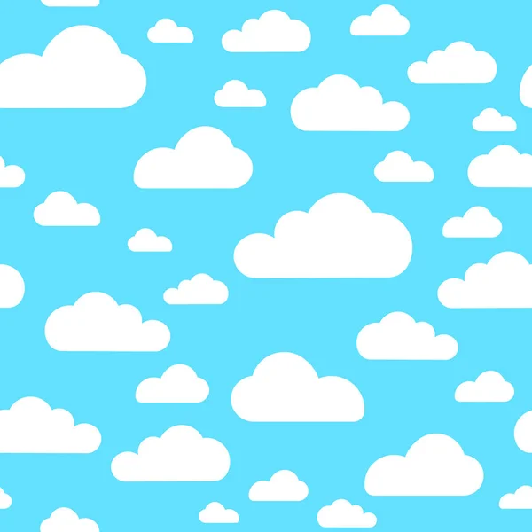 Blue Cloud Seamless Pattern Vector Design Baby Art Baby Shower — Stock Vector