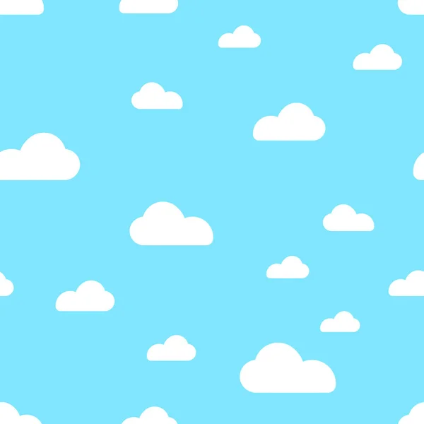 Nube Azul Patrón Inconsútil Diseño Vectores Arte Del Bebé Bebé — Vector de stock