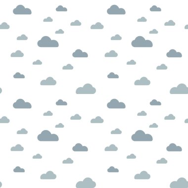 bulut Dikişsiz desen vektör tasarım bebek sanat. Bebek duş bulutlar, gökyüzü Dikişsiz desen doku-vektör